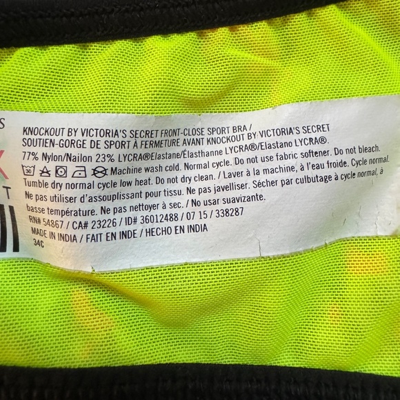 Victoria’s Secret VSX Knockout front closure sports bra Multicolor print 34C - Picture 13 of 14
